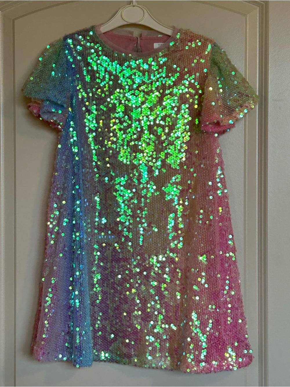 Sz7 Next Rainbow Sequin Party Dress